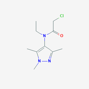 molecular formula C10H16ClN3O B12900693 2-Chloro-N-ethyl-N-(1,3,5-trimethyl-1H-pyrazol-4-yl)acetamide CAS No. 87675-21-6