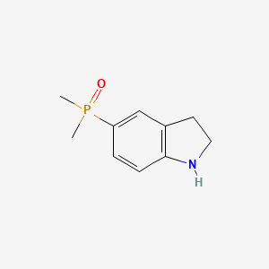 molecular formula C10H14NOP B12900698 Indolin-5-yldimethylphosphine oxide 