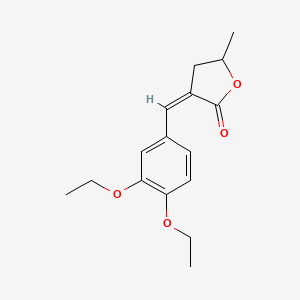 molecular formula C16H20O4 B12900705 3-(3,4-Diethoxybenzylidene)-5-methyldihydrofuran-2(3h)-one 