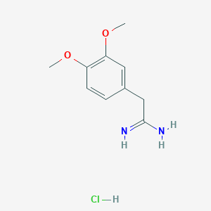 molecular formula C10H15ClN2O2 B1290073 2-(3,4-Dimethoxyphenyl)acetimidamide hydrochloride CAS No. 6487-89-4
