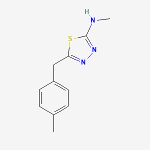 molecular formula C11H13N3S B12900737 N-Methyl-5-[(4-methylphenyl)methyl]-1,3,4-thiadiazol-2-amine CAS No. 87410-86-4