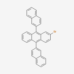molecular formula C34H21B B1290077 2-Bromo-9,10-bis(2-naphthalenyl)anthracene CAS No. 474688-76-1
