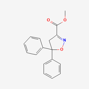 molecular formula C17H15NO3 B12900777 Methyl 5,5-diphenyl-4,5-dihydro-1,2-oxazole-3-carboxylate CAS No. 163520-34-1