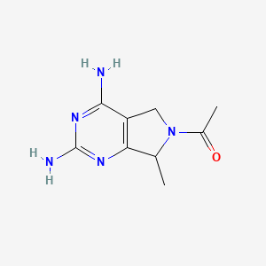 molecular formula C9H13N5O B12900802 1-(2,4-Diamino-7-methyl-5,7-dihydro-6h-pyrrolo[3,4-d]pyrimidin-6-yl)ethanone CAS No. 1854-51-9