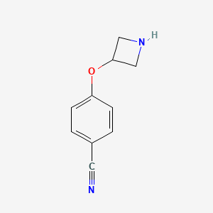 molecular formula C10H10N2O B1290090 4-(Azetidin-3-yloxy)benzonitrile CAS No. 949100-15-6