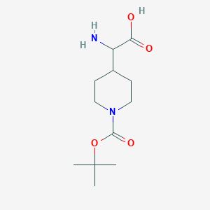 molecular formula C12H22N2O4 B1290091 1-Boc-4-(Aminocarboxymethyl)piperidine CAS No. 458560-09-3