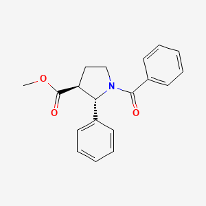 molecular formula C19H19NO3 B12900947 Trans-methyl 1-benzoyl-2-phenylpyrrolidine-3-carboxylate 