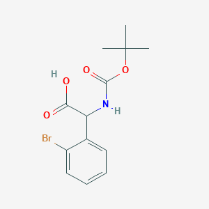 molecular formula C13H16BrNO4 B1290095 (2-Bromophenyl)[(tert-butoxycarbonyl)amino]acetic acid CAS No. 1159503-14-6