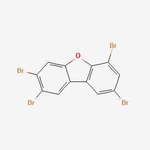 molecular formula C12H4Br4O B12900965 2,3,6,8-Tetrabromo-dibenzofuran CAS No. 617707-89-8