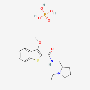 molecular formula C17H25N2O6PS B12900983 N-((1-Ethylpyrrolidin-2-yl)methyl)-3-methoxybenzo[b]thiophene-2-carboxamide phosphate CAS No. 93838-93-8