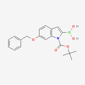 molecular formula C20H22BNO5 B1290102 6-Benzyloxy-1-BOC-indole-2-boronic acid CAS No. 850568-66-0