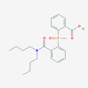 molecular formula C23H30NO4P B12901162 2-((2-(Dibutylcarbamoyl)phenyl)(methyl)phosphoryl)benzoic acid 