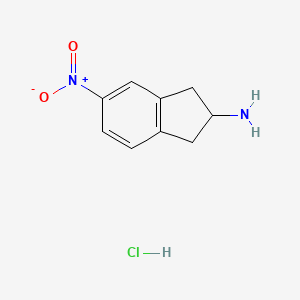 5-nitro-2,3-dihydro-1H-inden-2-amine hydrochloride