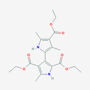 molecular formula C20H26N2O6 B12901340 Triethyl 3,5,5'-trimethyl-1h,1'h-2,3'-bipyrrole-2',4,4'-tricarboxylate CAS No. 24744-73-8