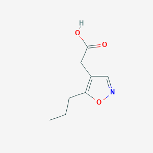 molecular formula C8H11NO3 B129014 2-(5-Propylisoxazol-4-yl)acetic acid CAS No. 155602-48-5