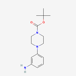 molecular formula C15H23N3O2 B1290144 Tert-butyl 4-(3-aminophenyl)piperazine-1-carboxylate CAS No. 206879-72-3