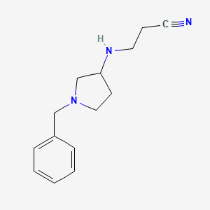 molecular formula C14H19N3 B1290161 3-[(1-Benzylpyrrolidin-3-yl)amino]propanenitrile 