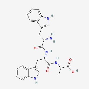 molecular formula C25H27N5O4 B12901661 Trp-Trp-Ala CAS No. 59005-78-6