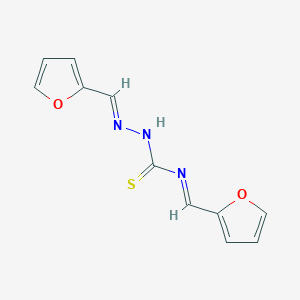 molecular formula C11H9N3O2S B12901739 N,2-Bis(furan-2-ylmethylene)hydrazinecarbothioamide 