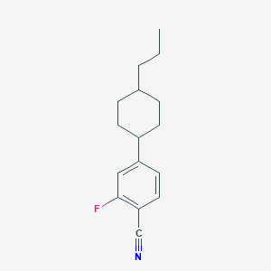 molecular formula C16H20FN B012902 4-(TRANS-4-PROPYLCYCLOHEXYL)-2-FLUOROBENZONITRILE CAS No. 106021-42-5