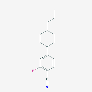 molecular formula C16H20FN B012902 2-Fluoro-4-(4-propylcyclohexyl)benzonitrile CAS No. 106021-42-5