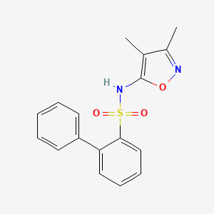 molecular formula C17H16N2O3S B12902029 N-(3,4-dimethyl-1,2-oxazol-5-yl)-2-phenylbenzenesulfonamide CAS No. 153623-85-9