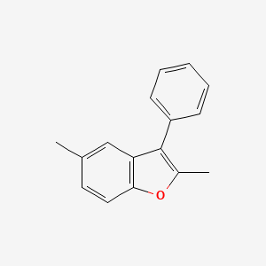 molecular formula C16H14O B12902085 2,5-Dimethyl-3-phenylbenzofuran CAS No. 69740-66-5