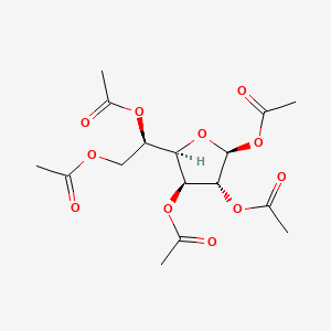 molecular formula C16H22O11 B12902121 1,2,3,5,6-penta-O-acetyl-beta-D-glucofuranose CAS No. 40031-23-0
