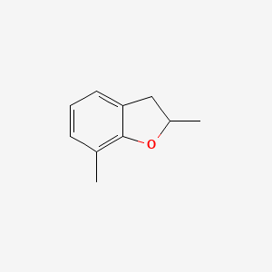 molecular formula C10H12O B12902201 Benzofuran, 2,3-dihydro-2,7-dimethyl- CAS No. 3199-41-5