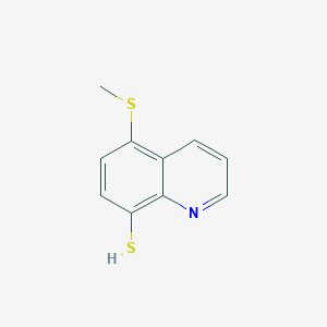 molecular formula C10H9NS2 B12902315 5-(Methylthio)quinoline-8-thiol CAS No. 32433-56-0