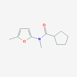 molecular formula C12H17NO2 B12902355 N-Methyl-N-(5-methylfuran-2-yl)cyclopentanecarboxamide CAS No. 62187-44-4