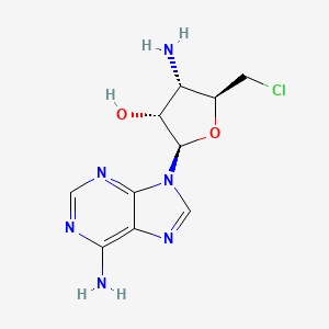 molecular formula C10H13ClN6O2 B12902431 3'-Amino-5'-chloro-3',5'-dideoxyadenosine CAS No. 52562-68-2