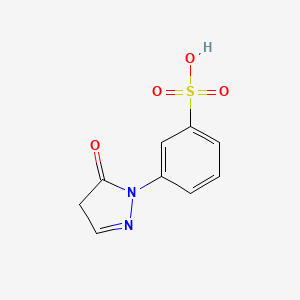 molecular formula C9H8N2O4S B12902450 3-(5-Oxo-4,5-dihydro-1H-pyrazol-1-yl)benzene-1-sulfonic acid CAS No. 90730-07-7