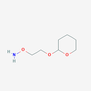 molecular formula C7H15NO3 B12902537 O-{2-[(Oxan-2-yl)oxy]ethyl}hydroxylamine CAS No. 143458-17-7