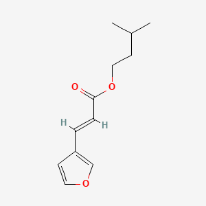 molecular formula C12H16O3 B12902578 3-Methylbutyl 3-(3-furyl)acrylate CAS No. 93859-17-7
