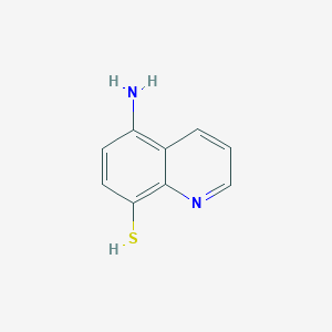 molecular formula C9H8N2S B12902745 5-Aminoquinoline-8-thiol CAS No. 50825-75-7