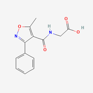 molecular formula C13H12N2O4 B12902756 Glycine, N-[(5-methyl-3-phenyl-4-isoxazolyl)carbonyl]- CAS No. 62604-75-5
