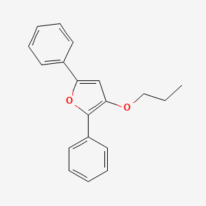 molecular formula C19H18O2 B12902780 2,5-Diphenyl-3-propoxyfuran CAS No. 96324-34-4