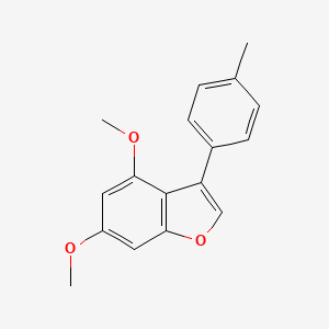 molecular formula C17H16O3 B12902786 4,6-Dimethoxy-3-(4-methylphenyl)-1-benzofuran CAS No. 922140-74-7