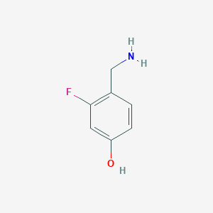 molecular formula C7H8FNO B1290281 4-(Aminomethyl)-3-fluorophenol CAS No. 754971-62-5