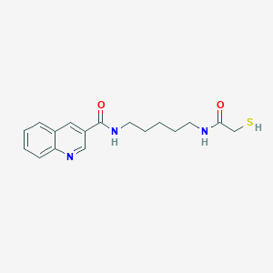molecular formula C17H21N3O2S B12902814 N-[5-(2-Sulfanylacetamido)pentyl]quinoline-3-carboxamide CAS No. 828920-10-1
