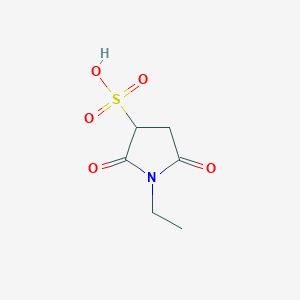 molecular formula C6H9NO5S B12902817 1-Ethyl-2,5-dioxopyrrolidine-3-sulfonic acid CAS No. 779266-58-9