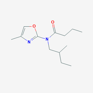 molecular formula C13H22N2O2 B12902842 N-(2-Methylbutyl)-N-(4-methyl-1,3-oxazol-2-yl)butanamide CAS No. 57068-41-4