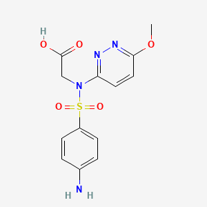 molecular formula C13H14N4O5S B12902843 N-(4-Aminobenzene-1-sulfonyl)-N-(6-methoxypyridazin-3-yl)glycine CAS No. 61429-02-5