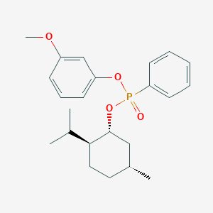 molecular formula C23H31O4P B12902861 (Rp)-(1R,2S,5R)-2-Isopropyl-5-methylcyclohexyl (3-methoxyphenyl) phenylphosphonate 