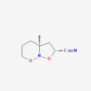 molecular formula C8H12N2O2 B12902874 Cis-3a-methylhexahydroisoxazolo[2,3-b][1,2]oxazine-2-carbonitrile 