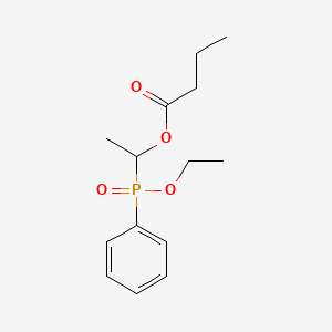 molecular formula C14H21O4P B12902882 1-[Ethoxy(phenyl)phosphoryl]ethyl butanoate CAS No. 866612-48-8