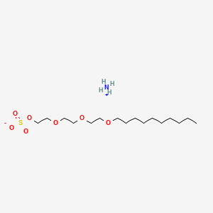 molecular formula C16H37NO7S B12902923 Ethanol, 2-[2-[2-(decyloxy)ethoxy]ethoxy]-, hydrogen sulfate, ammonium salt CAS No. 67923-90-4