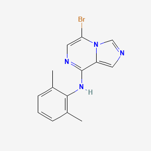 molecular formula C14H13BrN4 B12902949 5-Bromo-N-(2,6-dimethylphenyl)imidazo[1,5-a]pyrazin-8-amine CAS No. 849200-67-5