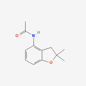 molecular formula C12H15NO2 B12902985 Acetamide, N-(2,3-dihydro-2,2-dimethyl-4-benzofuranyl)- CAS No. 31010-90-9